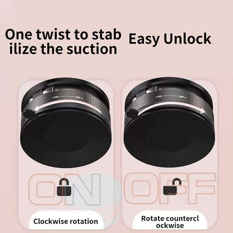 Universal 360° Rotating Magnetic Phone Holder – Strong Suction Stand for Car, Mirror, or Home Use